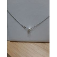 Tiny Single Pearl Stainless Steel Pendant